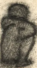 Michel Haas, The Beggars, 1983, charcoal and pigment on handmade paper