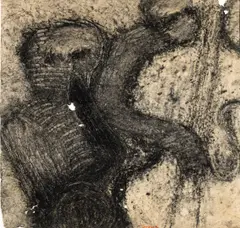 Michel Haas, Bass and Sax, 1983, charcoal and pigment on handmade paper