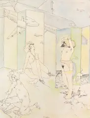 Susan Hall, The Airline Stewardess, 1969, oil on canvas