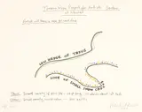 Peter Arthur Hutchinson, Thrown Rope Project for Artist's Garden, 1996, lithograph printed in colors on wove paper