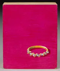 Ring (one panel from "Rings") by Julia Jacquette, 1992, oil on masonite panel, sold Nov 2005