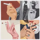 Julia Jacquette, Womens' Hands, Smoking, 2000, iris print signed and numbered 5/40