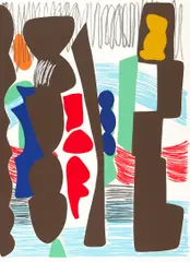Untitled by Shirley Jaffe, 1992, silkscreen printed in colors on wove paper, sold Nov 2005