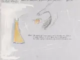 Elisa Jiménez, Where the Bees Suck Go I (Proposal Task), 1997, ink and wax on paper