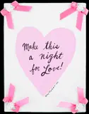 Make This a Night for Love! by Leroy "King of Art", 1995, acrylic and ribbon on canvas, sold Nov 2005