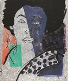 Robert Kushner, Hiroko, 1986, lithograph printed in colors
