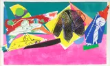 Kim MacConnel, Ad Dept, 1982, gouache on paper