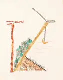 Gordon Matta-Clark, Untitled (tree drawing), 1972-73, pencil and colored markers on paper