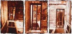 Gordon Matta-Clark, Doors, Through and Through (also called Doors, Floors, Doors), 1976, Three color photographs