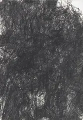 Jim Melchert, Lebanon, 1986, black conte crayon on paper