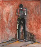Michael Mogavero, Solitude, 1981, acrylic and charcoal on paper