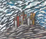 Michael Mogavero, Rockpile, 1980, acrylic on canvas