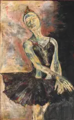 Izhar Patkin, Pointes East, 1987, oil, screen, and metal leaf