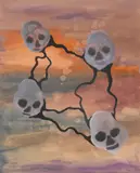 Hubert Schmalix, Guerilla Tactic V, 1984, gouache on paper