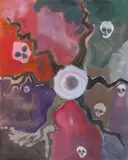 Hubert Schmalix, Guerilla Tactic I, 1984, gouache on paper