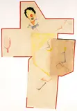 Aldo Spoldi, Tennis II (Le Auuenture di Gordon Pym), 1982, pastel and pencil on paper