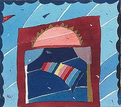 Untitled by Marianne Stikas, 1980, mixed media on paper, offered Nov 2005