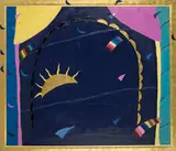 Marianne Stikas, Medea's Charm, 1981, oil and gold leaf on canvas