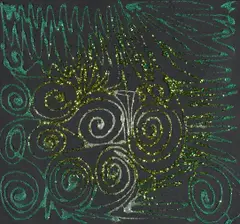 So Fun Shopping with Holly by Chris Tanner, 1998, glitter on black paper, offered Nov 2005