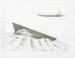 David True, Study for Seapainting, 1976, graphite on paper