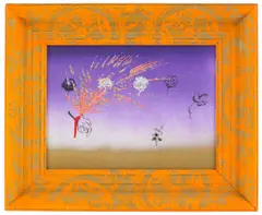 Untitled by Willy Van Sompel, 1986, acrylic, dayglo paint, mixed media, wood frame, offered Nov 2005