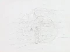 William Wegman, Tangled Line, pencil on paper