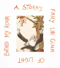 Rob Wynne, A Stormy Fairy Tale of Light Bathed My Room, 1996, lithograph printed in colors on wove paper