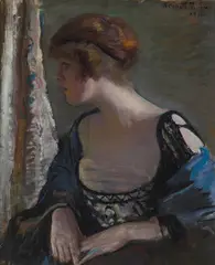 Kenneth Frazier, The Lace Bodice, 1911, oil on canvas