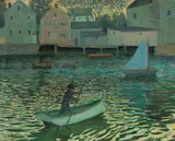 Ernest Lawson, A Man in a Boat