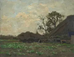 Carel Lodewijk  Dake, On the Farm; The Old Barn (a pair), first signed 'Carel L. Dake' (lower right); second signed 'CL Dake' (lower right)