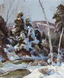 Hobart Nichols, January Thaw, oil on canvas