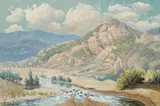 Frank Joseph Girardin, Sun-bathed Hills, oil on canvas