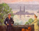 Julian Joseph, Walking the Dog, oil on canvas