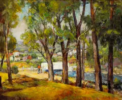 Walter Goltz, Trout Creek, Woodstock, New York, oil on canvas