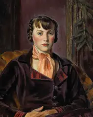 Eugene Speicher, A Woman in a Plum Jacket, oil on canvas