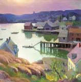 George Ames Aldrich, A Port Town at Dawn