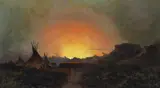 Jules Tavernier, A Sunset in Wyoming