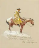 Olaf Wieghorst, A Cold Cowboy on Horseback