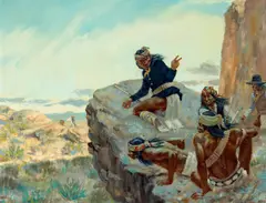 The Ambush by Joe Beeler, oil on canvas, sold Dec 2005