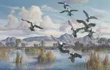 Afternoon in  Butte Sink, Spring by Harry Curieux Adamson, oil on canvas, sold Dec 2005