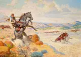 Robert Farrington Elwell, A Get-away Foiled, oil on canvas