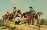 R.F.D. (Rural Free Delivery) by Charles Louis LaSalle, 1957, oil on canvas, sold Dec 2005