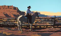 William Schenck, L Bar C Range, 1979, oil on canvas