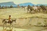 Kenneth Riley, A Young Indian Boy on a Palomino