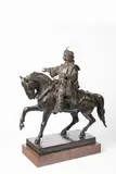 Bohuslav Schnirch, An Equestrian Statue of George of Poděbrady, 1896, Patinated bronze, slivenec marble
