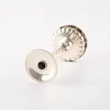Georg Jensen, Großer Kerzenleuchter 'Grape', Silber, martellierte Oberfläche