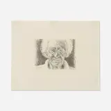 Kent Twitchell, Grandma Prisbey of Grandma Prisbey's Bottle Village, 1980, graphite on paper