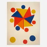 Pinwheel by Alexander Calder, c. 1970, monumental lithograph in colors, sold Oct 2021