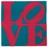 Robert Indiana, Chosen Love, 1995, Skein dyed hand-carved and hand-tufted archival New Zealand wool on stretched canvas with natural latex backing