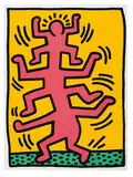 Keith Haring, Growing Suite, 1988, The complete suite of five color screenprints on paper